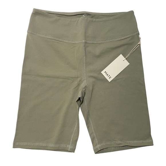 MATE the Label Organic Stretch Biker Short in Sage In 3X - Picture 4 of 6
